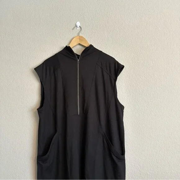 Maurices 24/7 Zip Up Front Sleeveless  Black Pockets Lagenlook Soft Dress Sz 1X - Picture 4 of 13